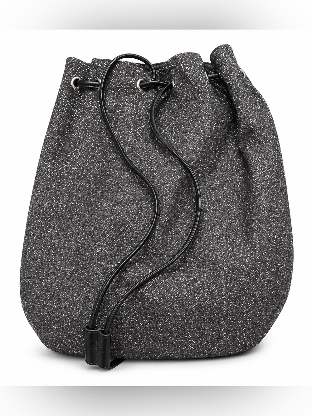 Victoria’s Secret Glitter Drawstring Backpack Angel Wings Charm Y2K - Picture 3 of 4
